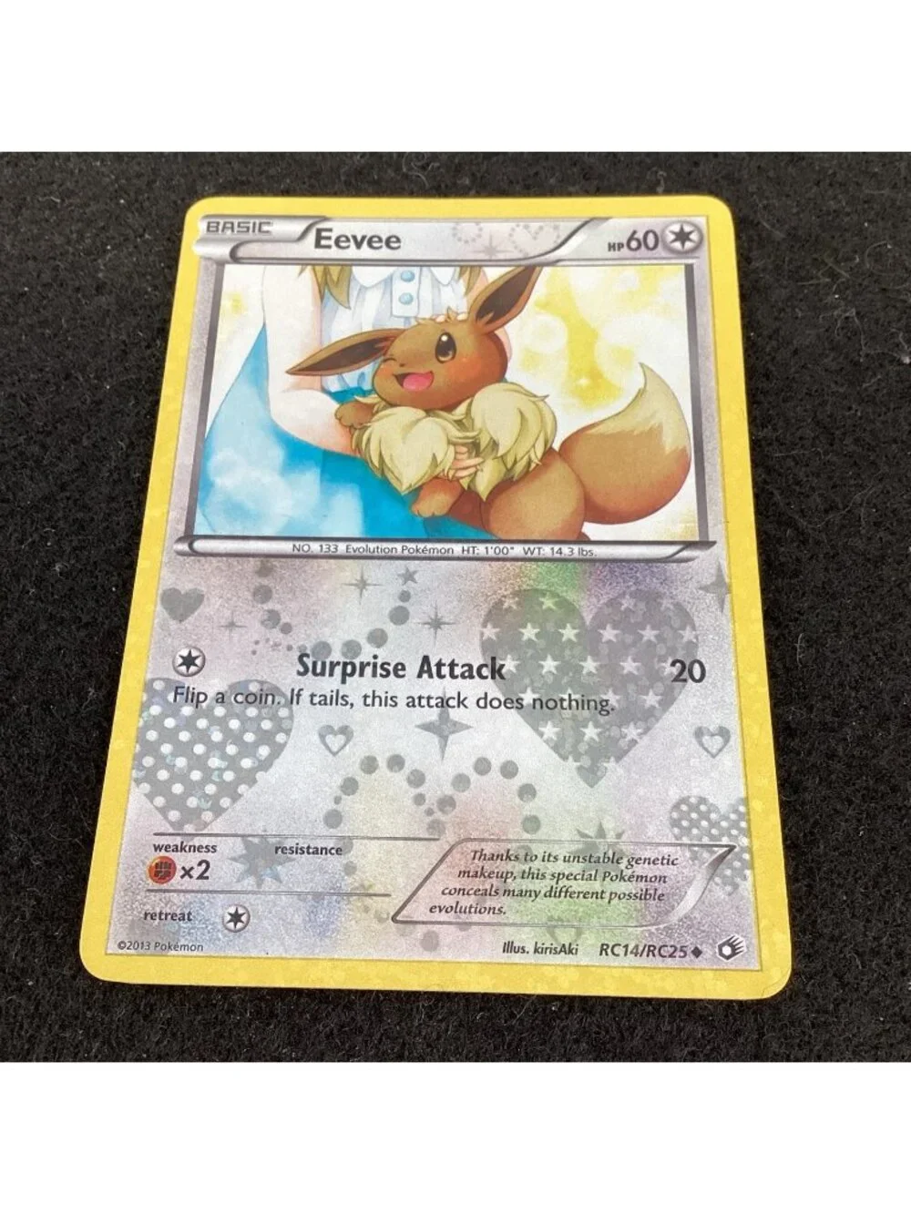 Eevee RC14/RC25 Legendary Treasures: Radiant Collection Pokemon TCG Holo NM Cond